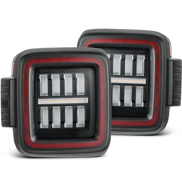 NOVAシリーズ Prismatic LED テールライト ブラック/レッド 18年-23年 Jeep ラングラー JL