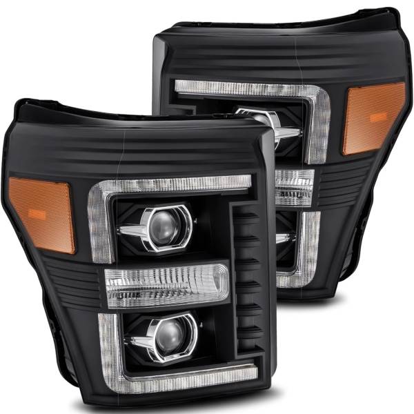 PROシリーズ プロジェクターヘッドライト Plank Style Design ブラック 11年-16年 フォード F-250 SD 