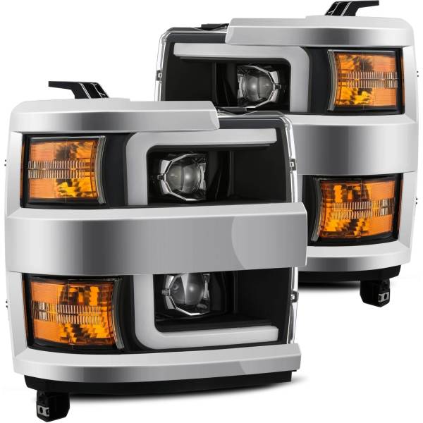 PROシリーズ プロジェクター ヘッドライト Plank Style ブラック 15年-19年 Chevy 2500HD