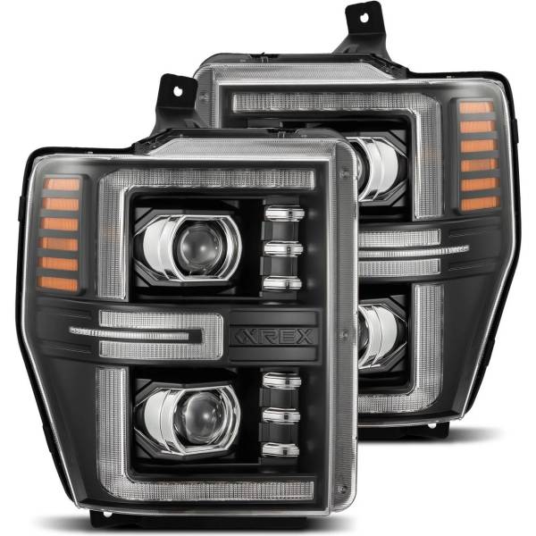 LUXXシリーズ LED プロジェクターヘッドライト ブラック 08年-10年 フォード F250-550