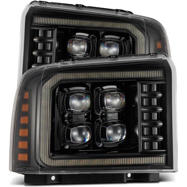 NOVAシリーズ LED プロジェクターヘッドライト アルファブラック 05年-07年 フォード Super Duty/Excursion