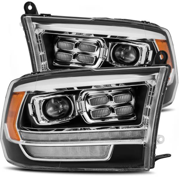 LUXXシリーズ LED プロジェクター ヘッドライト Plank Style ブラック 09年-18年 Dodge Ram 2500