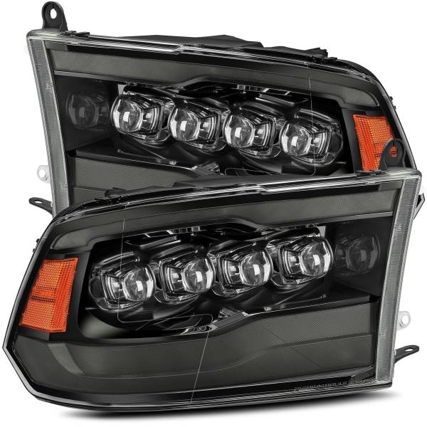 NOVAシリーズ LED プロジェクター ヘッドライト Plank Style Design アルファブラック 09年-18年 Dodge Ram 1500HD