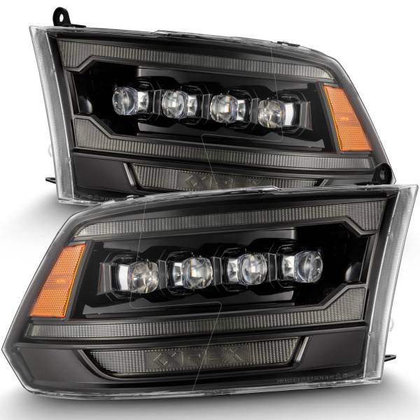 NOVAシリーズ LED プロジェクター ヘッドライト Plank Style アルファブラック 09年-18年 Dodge Ram 2500