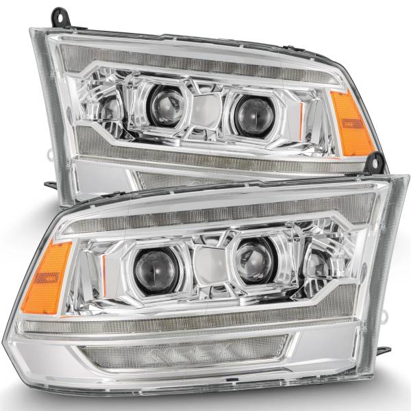 LUXXシリーズ LED プロジェクター ヘッドライト Plank Style クローム 09年-18年 Dodge Ram 2500