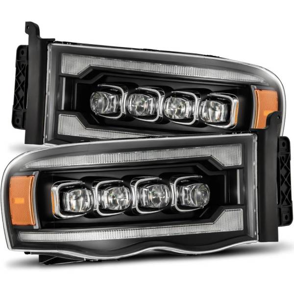 NOVAシリーズ LED プロジェクター ヘッドライト Plank Style ブラック 02年-05年 Dodge Ram 1500