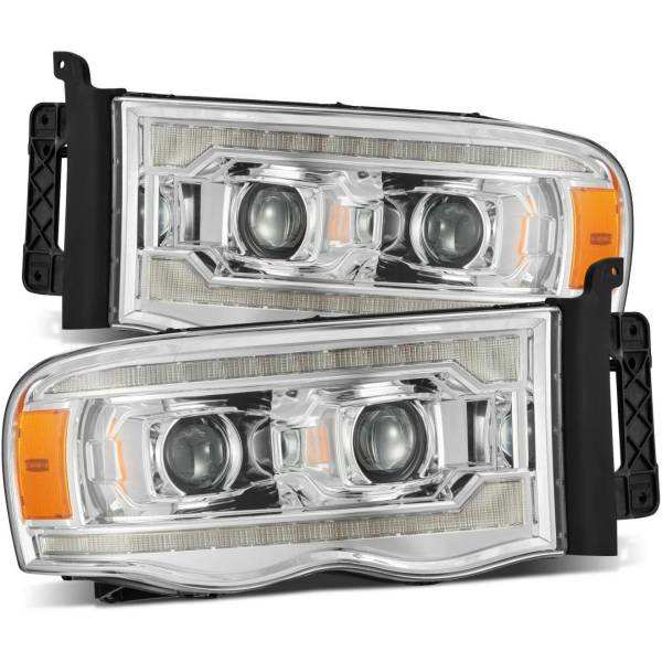 LUXXシリーズ LED プロジェクター ヘッドライト Plank Style クローム 02年-05年 Dodge Ram 1500