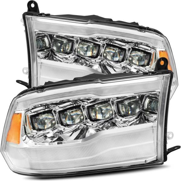NOVAシリーズ LED プロジェクターヘッドライト Plank Style Design クローム 09年-18年 Dodge Ram 1500HD