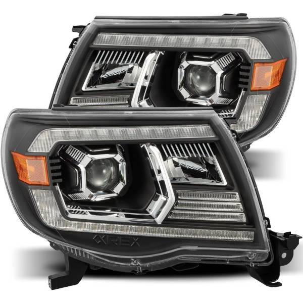 LUXXシリーズ LED プロジェクターヘッドライト Plank Style ブラック 05年-11年 トヨタ Tacoma