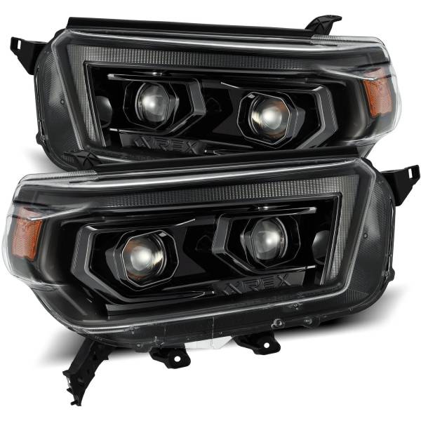 LUXXシリーズ LED プロジェクター ヘッドライト Plank Style アルファブラック 10年-13年 トヨタ 4Runner