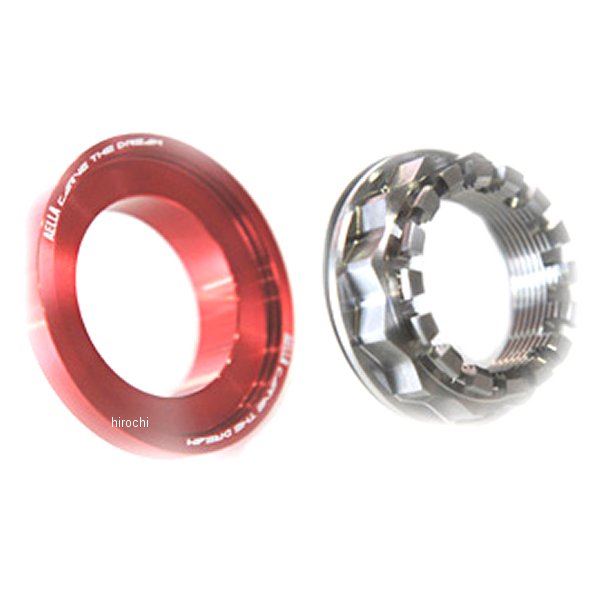 チタンナット、テーパーコーン ドゥカティ 1198 リア用、右側 赤