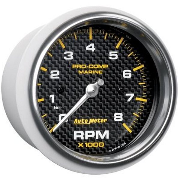マリンCarbon Fiber 3-3/8インチ 8k RPM タコメーター