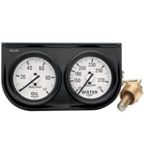 AutoGage 2ゲージコンソール 油圧/水温