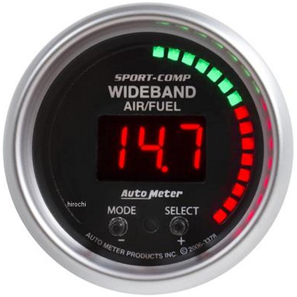 Sport-Comp 52mm ワイドバンド エア/フューエルゲージ