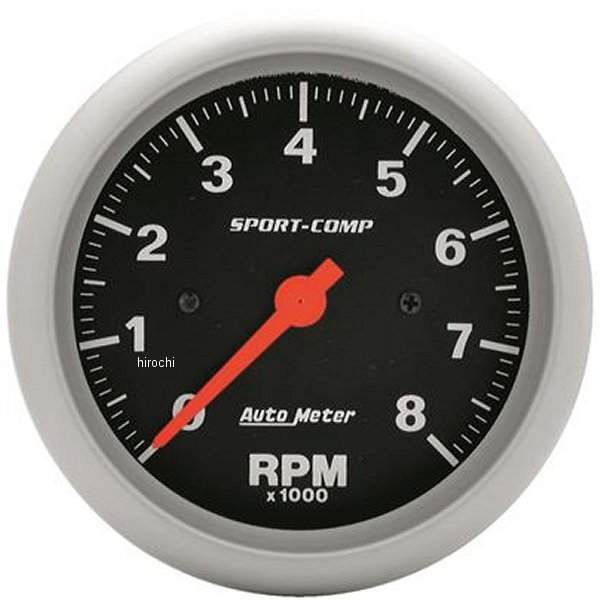 Sport-Comp 3-3/8インチ 8000RPM 電子インダッシュタコメーター