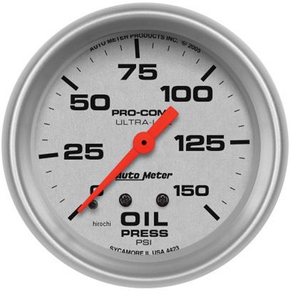 Ultra-Lite 2-5/8 メカニカル 150 PSI 油圧計