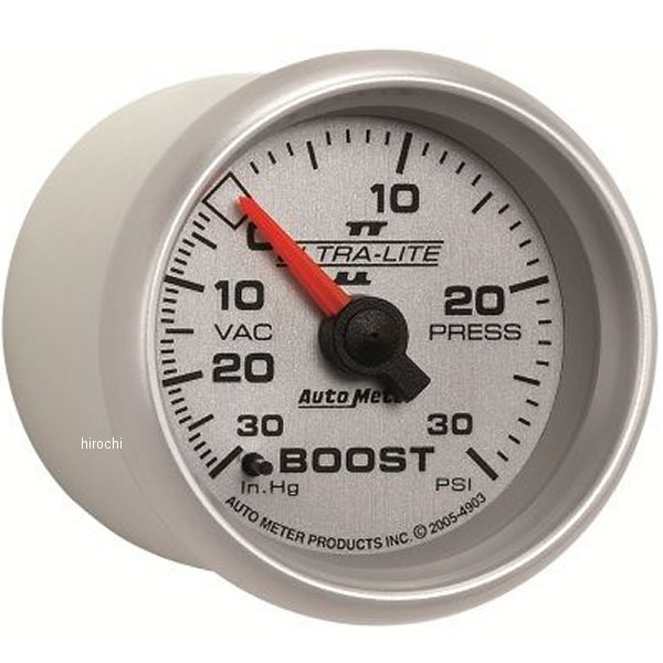 Ultra-Lite II 52mm 30 PSI メカニカル ブーストゲージ
