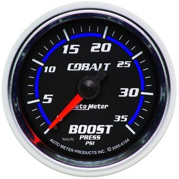 Cobalt 52mm 0-35 psi メカニカル ブースゲージ