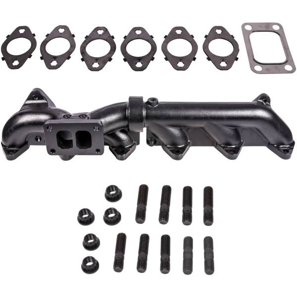 2pc Holset 351VE Flange エキゾーストマニホールド 2007.5+ Dodge 6.7L Common Rail Cummins