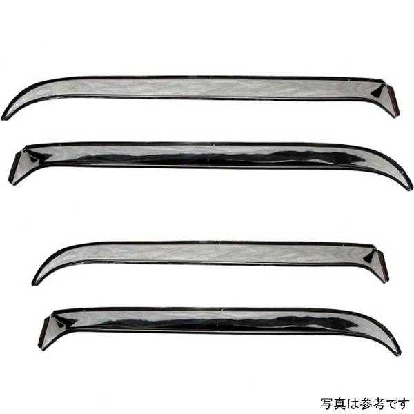 ベントシェード フロント & リア ウインドウ ディフレクター 4ピース ステンレス 84年-91年 Jeep Grand Wagoneer