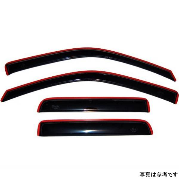 ベント バイザー フロント＆リア ウインドウ ディフレクター 4ピース スモーク 04年-12年 Chevy Colorado Crew Cab