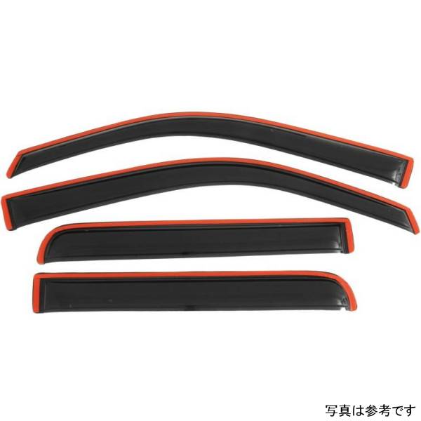 ベント バイザー フロント＆リア ウインドウ ディフレクター 4ピース スモーク 09年-14年 フォード F-150 Supercrew