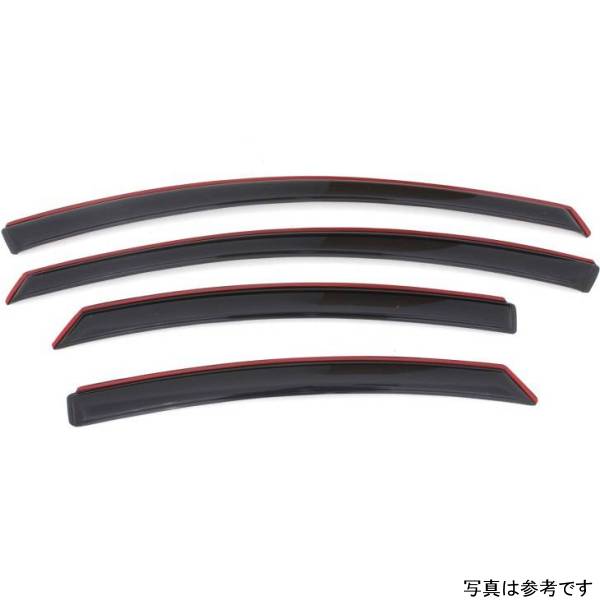 ベント バイザー フロント＆リア ウインドウ ディフレクター 4ピース スモーク 11年-14年 ヒュンダイ Sonata