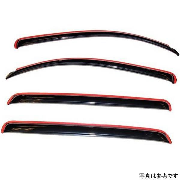 ベント バイザー フロント＆リア ウインドウ ディフレクター 4ピース スモーク 07年-18年 トヨタ タンドラ Crewmax