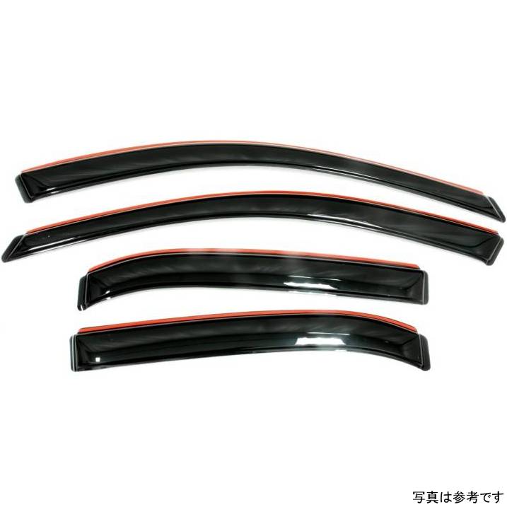 ベント バイザー フロント＆リア ウインドウ ディフレクター 4ピース スモーク 15年-18年 ヒュンダイ Sonata