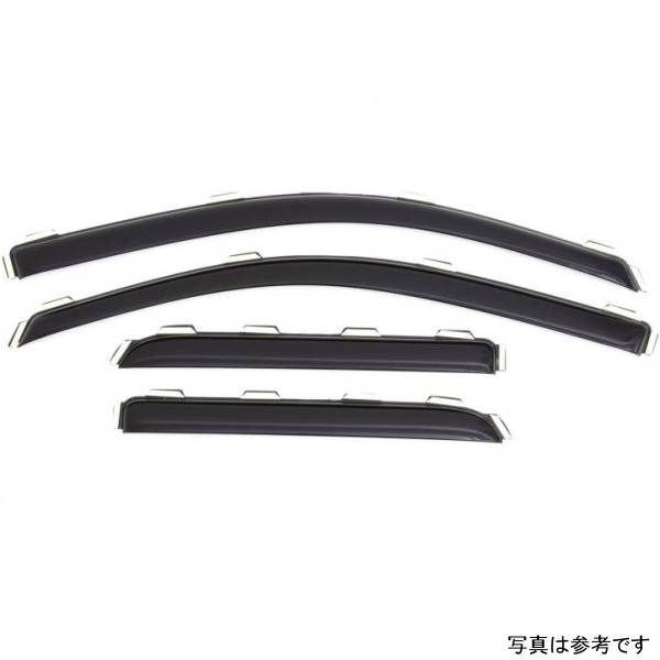 ベント バイザー フロント＆リア ウインドウ ディフレクター 4ピース スモーク 15年-18年 Chevy Silverado 2500 Ext. Cab