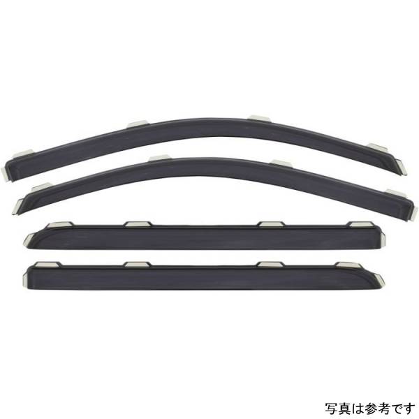 ベント バイザー フロント＆リア ウインドウ ディフレクター 4ピース スモーク 15年-18年 Chevy Silverado 2500 Crew Cab