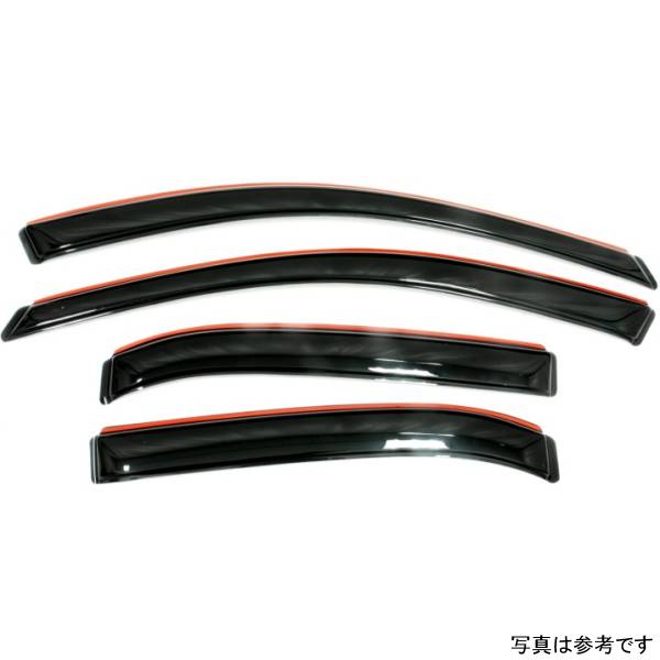 ベント バイザー フロント＆リア ウインドウ ディフレクター 4ピース スモーク 16年-18年 トヨタ Tacoma Double Cab