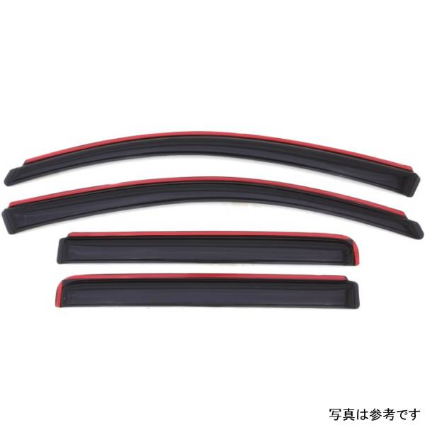 ベント バイザー フロント＆リア ウインドウ ディフレクター 4ピース スモーク 04年-15年 ニッサン Titan Crew Cab