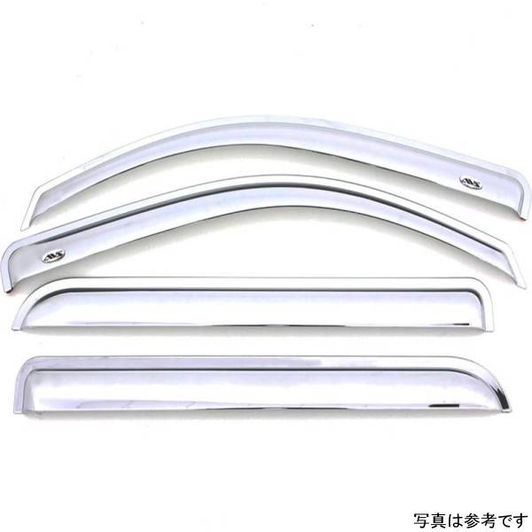 ベント バイザー アウトサイドマウント フロント＆リア ウインドウ ディフレクター 4ピース クローム 2019 RAM 1500 Crew Cab