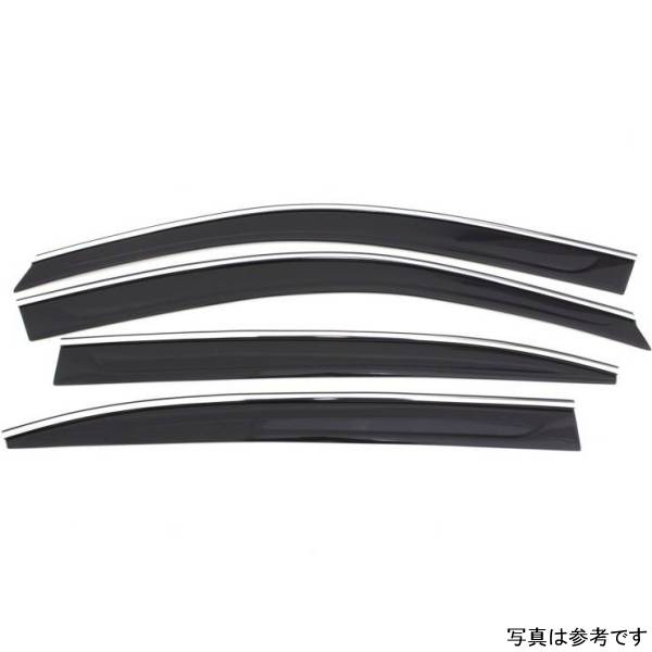 ベント バイザー ロープロファイル ディフレクター 4ピース スモーク クロームトリム付き 13年-17年 ホンダ アコード