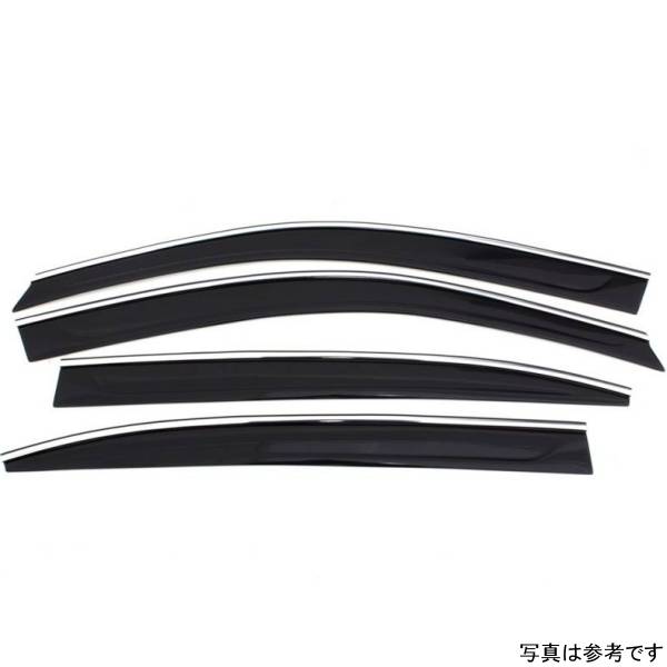 ベント バイザー ロープロファイル ディフレクター 4ピース スモーク w/ クローム Trim 2018 トヨタ Camry