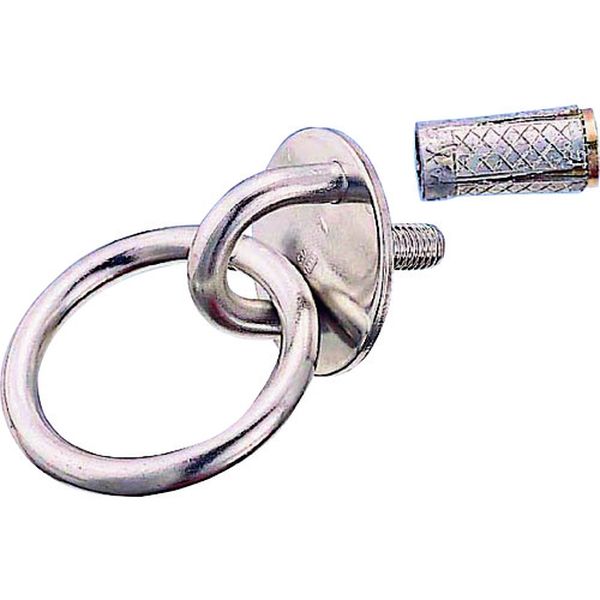 ステンレス ネジ込みラウンドアイ丸カン(アンカープラグ付) 捻子径M-6