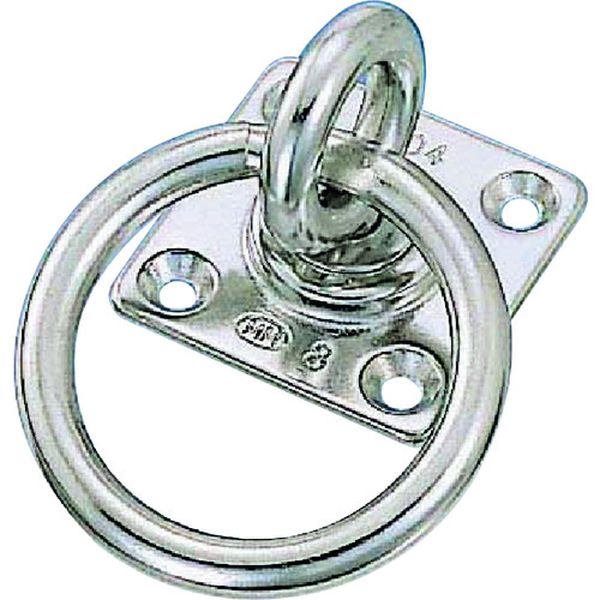 ステンレス 回転丸カンプレート 丸カン内径40mm 40mm×40mm