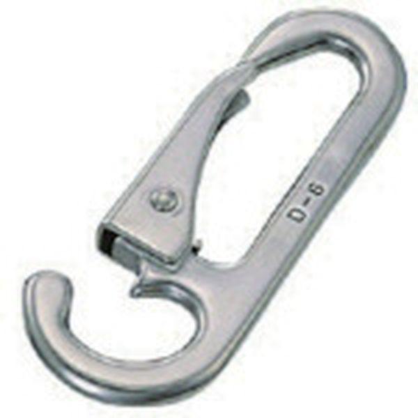ステンレス スナップフックD型(オープンタイプ) 長さ76mm