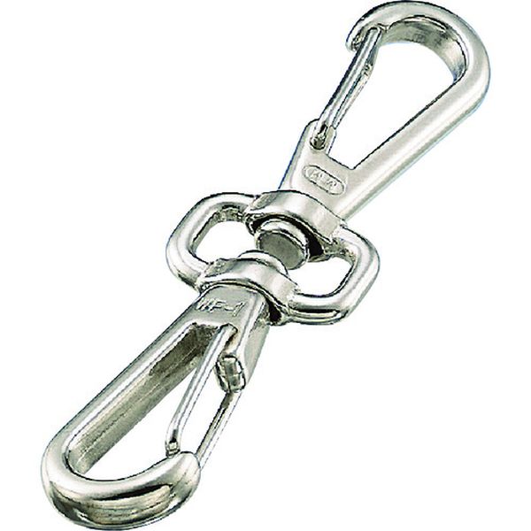 ステンレス スイベルダブルフック 線径4mm 長さ112mm