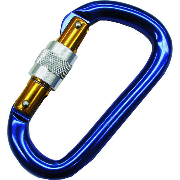アルミカラビナ環付(ブルー) 線径11mm 長さ101mm