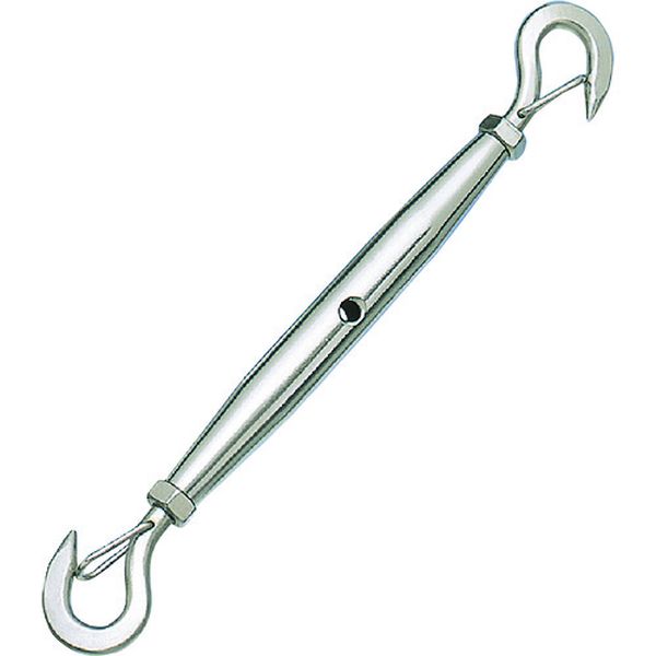 ステンレス パイプターンバックル外れ止め付(フック＆フック) 捻子径3分