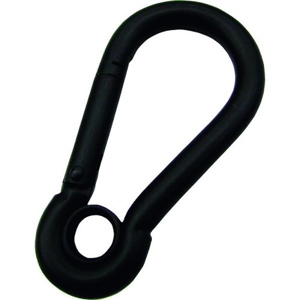 ステンレス スナップフックA型(リング付) 黒色塗装 線径8mm 長さ80mm