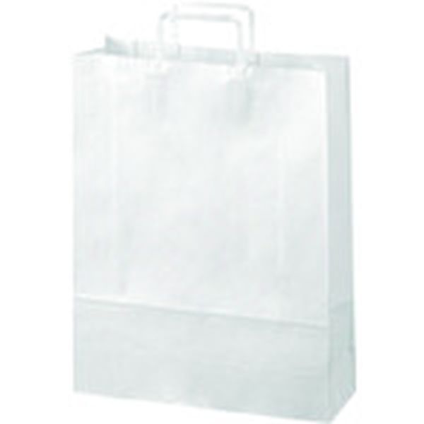 B293JW  354122)手提袋 平紐 白 大 50枚