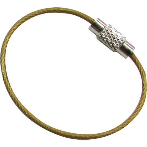 B2988  キーワイヤーホルダー ワイヤー径1.5mm全長150mm ゴールド (1個入り)