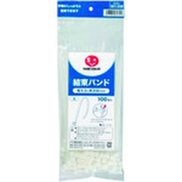 381248結束バンド白 100本入 200mm