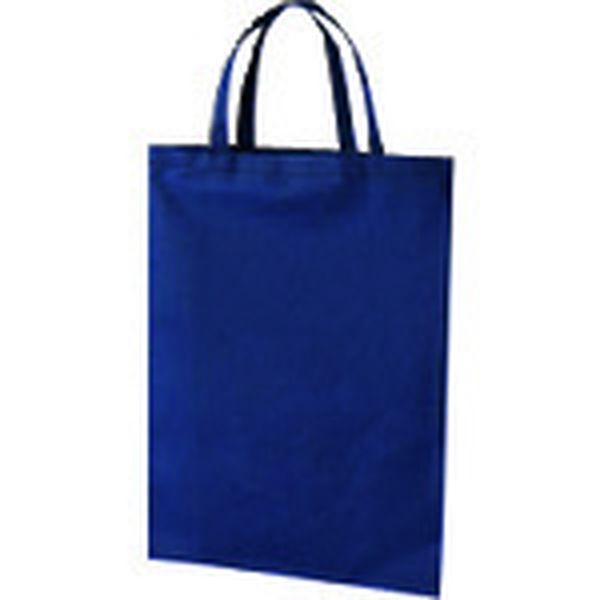 B452JBL  871064不織布手提げバッグA4マチ無ブルー