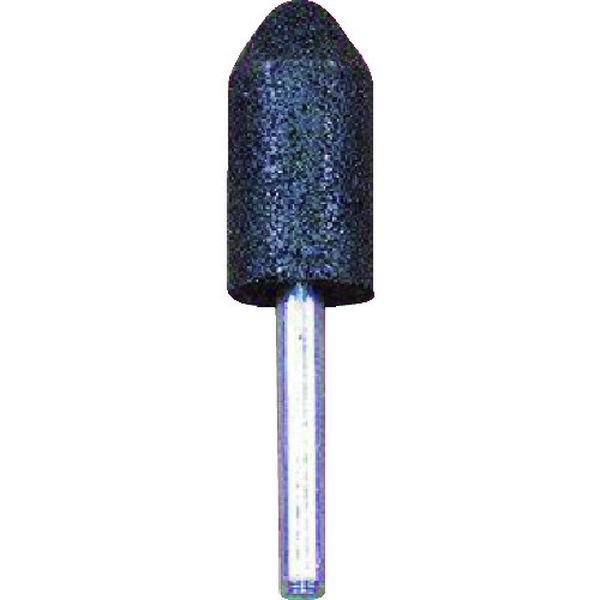 レジノイド軸付砥石 A(黒) 砲弾 16x38x6 5本入り