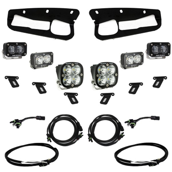 21-22 フォード  Bronco w/Steel Bumper S2 SAE Sportsmen Fog Pkt Light Kit w/Upfitter - Clear