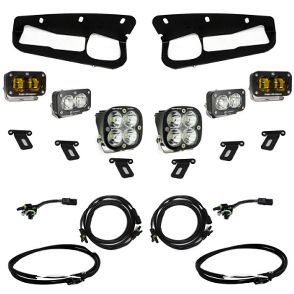 21-22 フォード  Bronco w/Steel Bumper S2 SAE Sportsmen Fog Pkt Light Kit w/Upfitter - Amber
